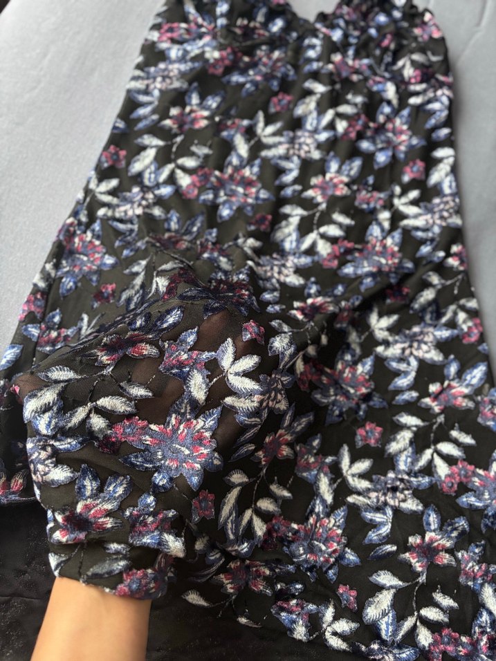 Siyah Desenli Askılı Mini Gecelik - Görsel 2