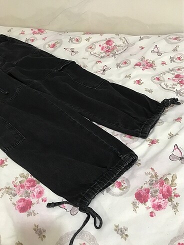 34 Beden siyah Renk bileği ayarlanabilir kargo pantolon
