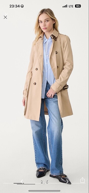 Stradivarius İçi astarlı trençkot