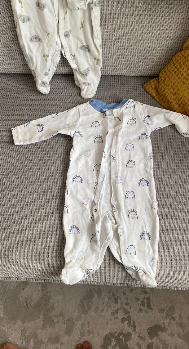 Uzun Kollu 3 adet erkek bebek tulum - Görsel 2