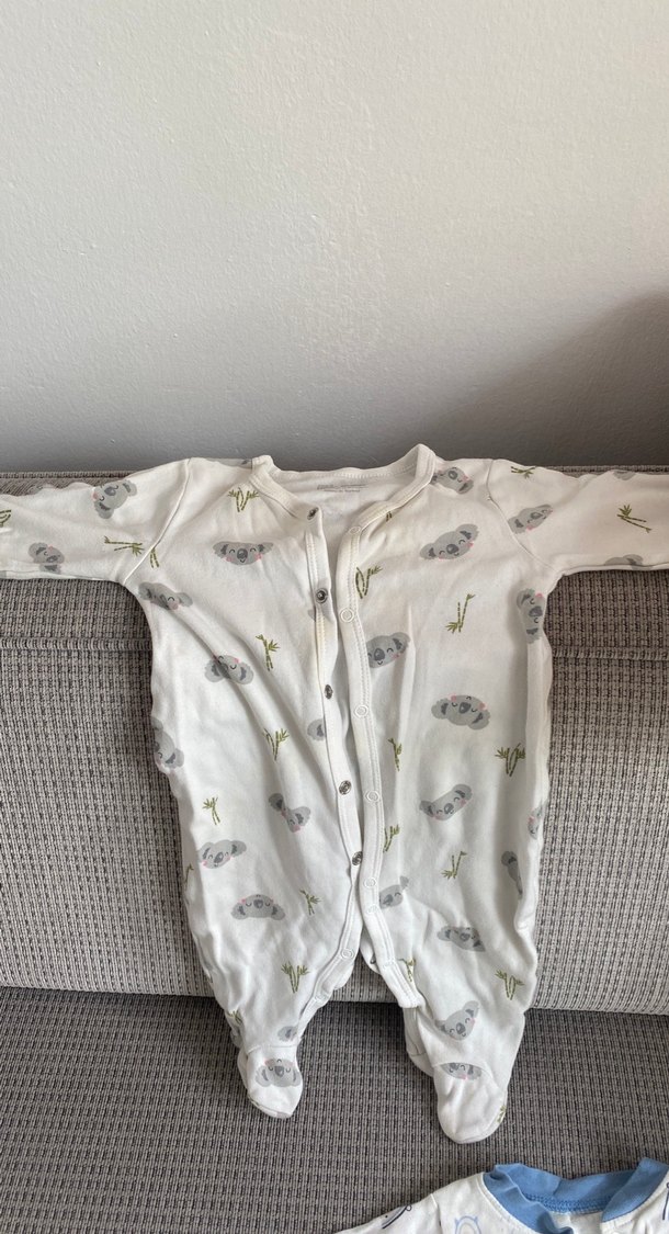 Uzun Kollu 3 adet erkek bebek tulum - Görsel 3