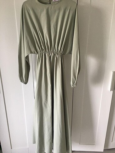 Zara Haki elbise uzun elbise tesettür modest