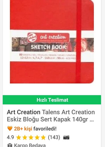 Sketchbook Eskiz Defteri Kullanılmamış - Görsel 5