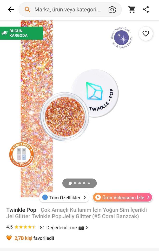 Missha simli jel far coral banzzak - Görsel 5