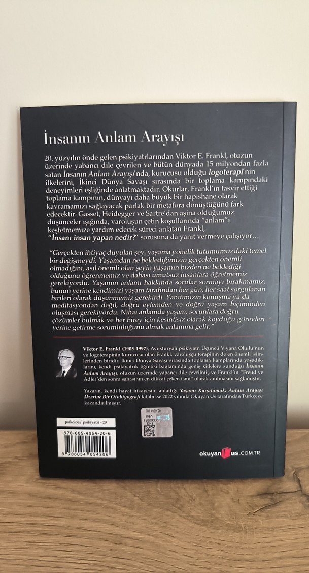 İnsanın Anlam Arayışı - Viktor E. Frankl - Görsel 2