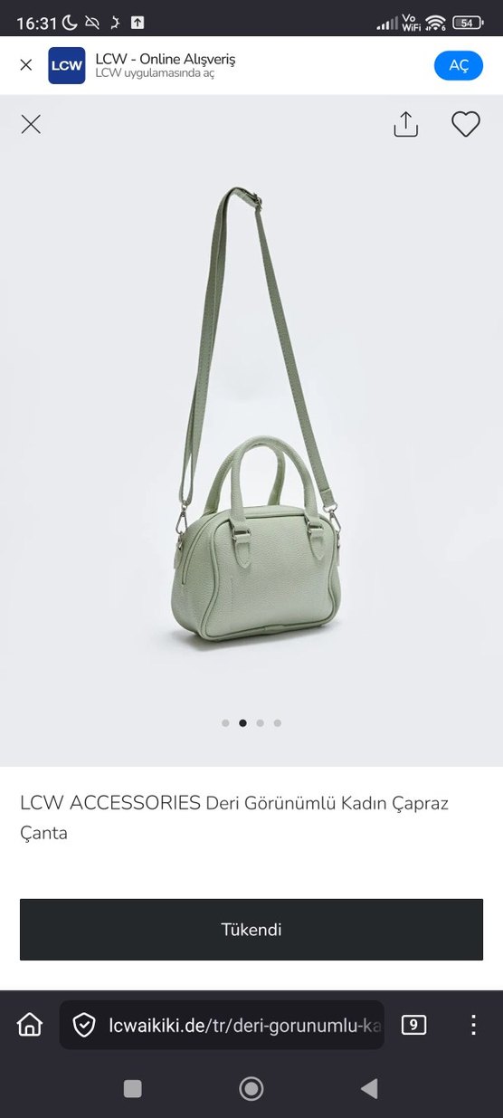 Lcwaikiki Mint renk omuz çantası - Görsel 5
