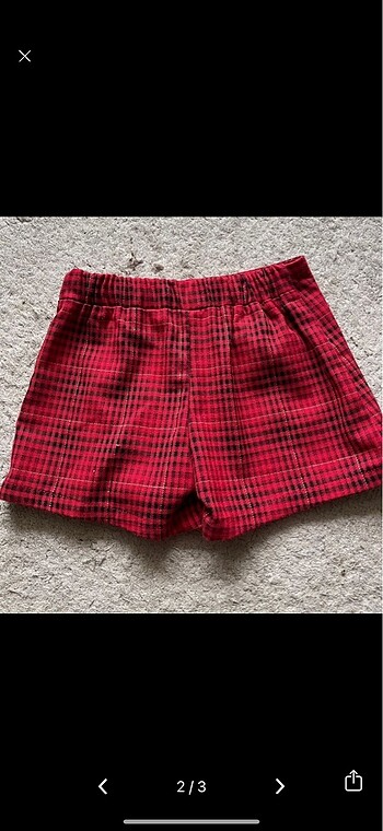 LC Waikiki 24-36 ay ekose desenli şort etek