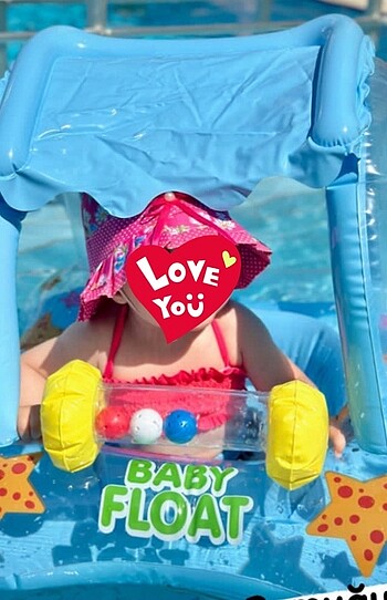 Baby float gölgelikli deniz simidi