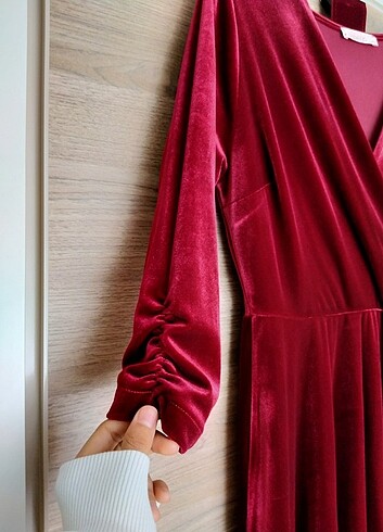 42 Beden Bordo Elbise