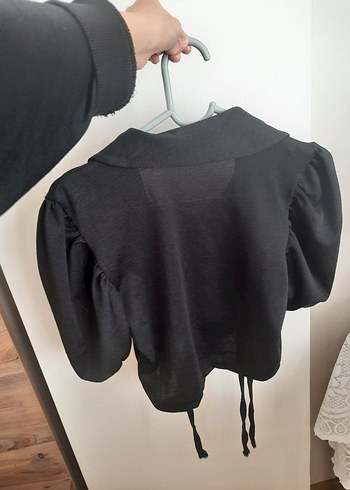 Diğer Düğmeli Siyah Gotik Kadın Bluz