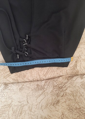 s Beden Siyah Kadın Mini Kumaş etekli şort