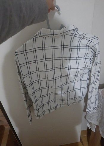 Gri Ekose Desenli Uzun Kollu Gömlek - Görsel 2