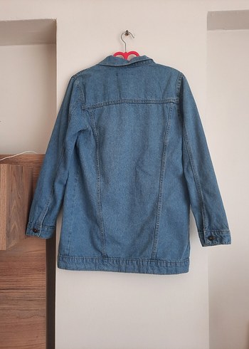 Diğer Kadın Mavi Düğmeli Oversize Denim Ceket