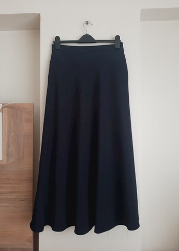 Lacivert Drapeli Uzun Kadın Etek - Görsel 2