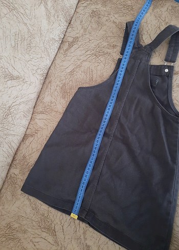 Kız Çocuk Siyah Kürklü Askılı Elbise - Görsel 4