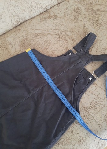 Kız Çocuk Siyah Kürklü Askılı Elbise - Görsel 5