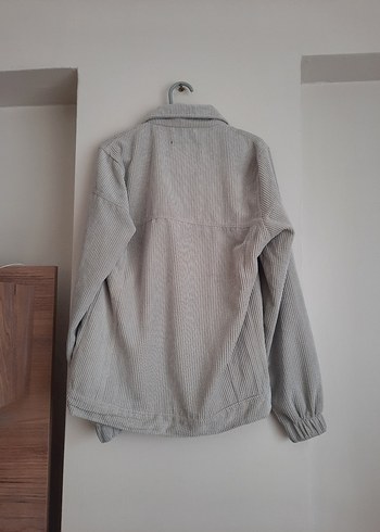 Gri Düğmeli Uzun Kollu Rahat erkek  Gömlek - Görsel 2