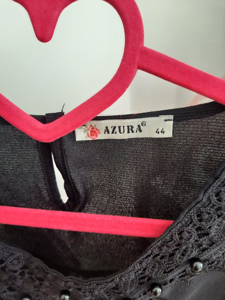 Dantel İşlemeli Siyah Uzun Kollu Bluz - Görsel 3