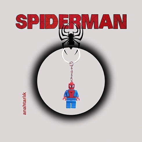 Spiderman lego gür anahtarlık