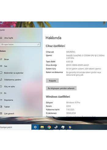 LAPTOP/GRUNDIG/ Windows 10/Kullanıma Hazır - Görsel 2