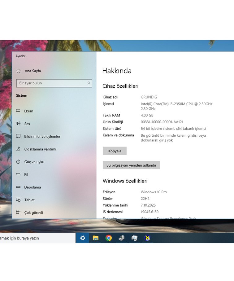 LAPTOP/GRUNDIG/ Windows 10/Kullanıma Hazır - Görsel 2