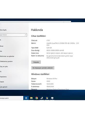 LAPTOP/TOSHIBA L735/Win 10/Kullanıma Hazır - Görsel 2