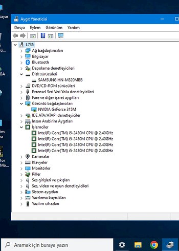 LAPTOP/TOSHIBA L735/Win 10/Kullanıma Hazır - Görsel 7