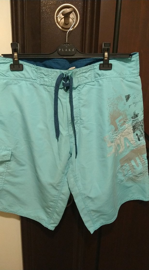 Erkek Mavi Mini Kemerli Deniz Şortu - Görsel 3