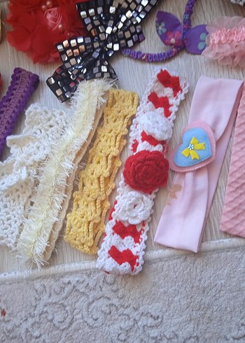 Renkli Nakışlı Dantel Çocuk Saç Aksesuarları - Görsel 3