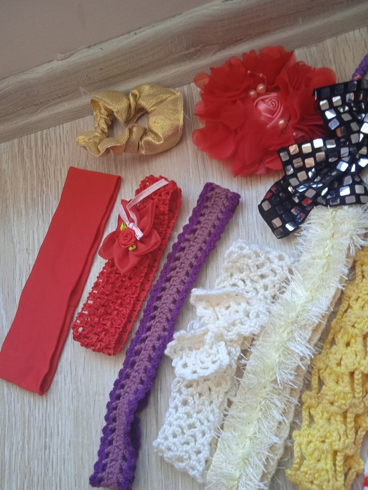 Renkli Nakışlı Dantel Çocuk Saç Aksesuarları - Görsel 2