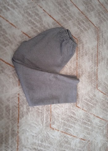 Kız Çocuk Gri Örme Sweatshirt ve Eşofman Takımı - Görsel 3