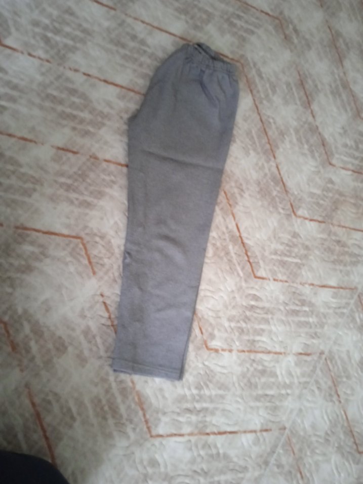 Kız Çocuk Gri Örme Sweatshirt ve Eşofman Takımı - Görsel 2