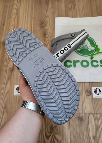 43 Beden gri Renk Gri Crocs Erkek Terlik Bantlı
