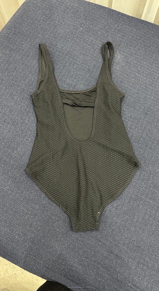 Siyah Klasik Düz Kesim Kadın Mayo - Görsel 2