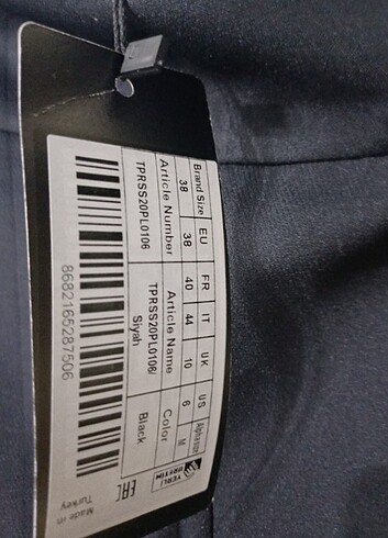38 Beden siyah Renk Taşlı kumaş pantolon