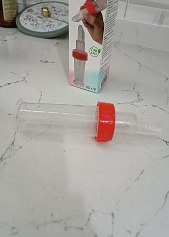 Kırmızı Bebek Besleme Enjektörü 60 ml - Görsel 2