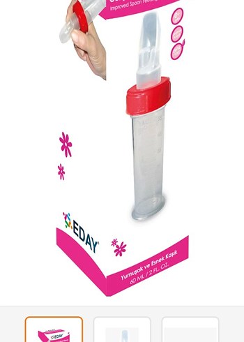 Kırmızı Bebek Besleme Enjektörü 60 ml - Görsel 5