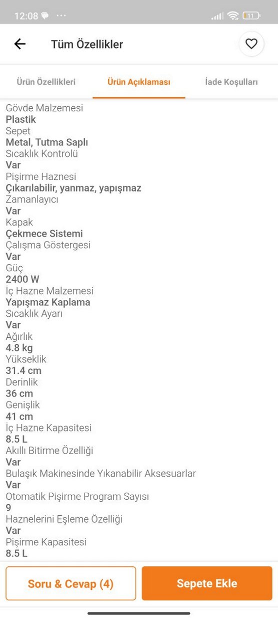 Beko FitFry Az Yağlı İkili Fritöz Siyah - Görsel 5