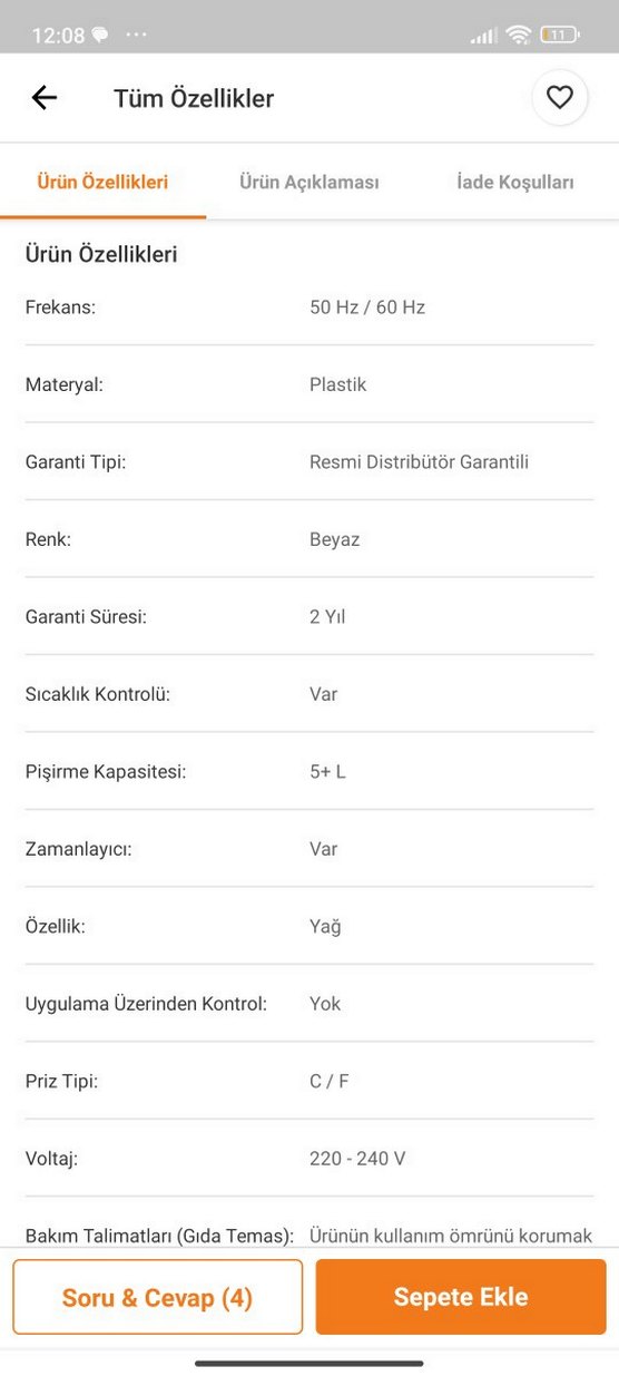 Beko FitFry Az Yağlı İkili Fritöz Siyah - Görsel 4