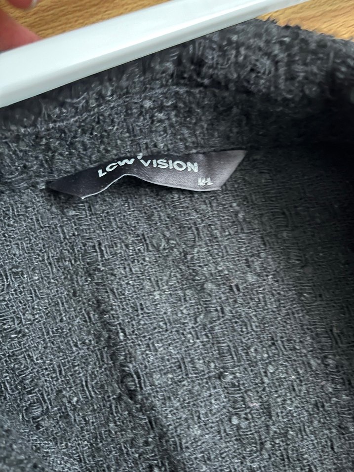 Düğmeli siyah Kadın Yün Ceket - Görsel 3