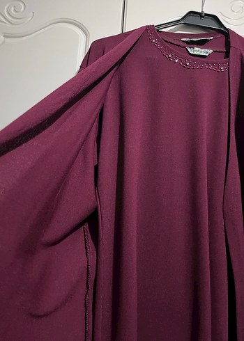 Bordo Salaş Hırka ve Kazak Takımı - Görsel 3