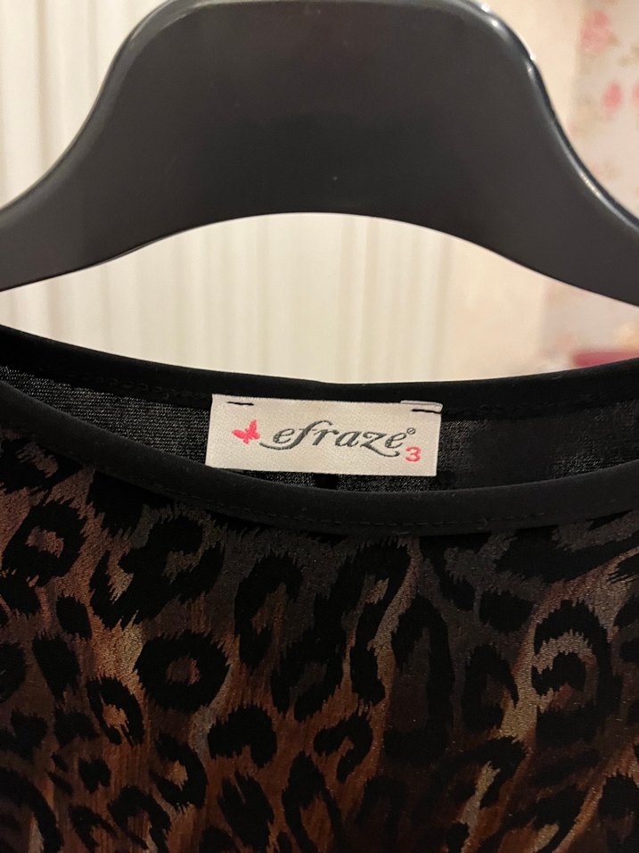 Kahverengi Yılan Desenli Uzun Kadın Elbise - Görsel 4