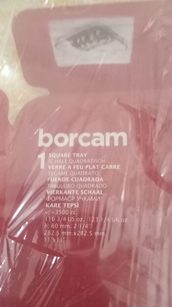  Beden beyaz Renk Borcam Kare Poşet içinde Yeni hiç açılmamış 