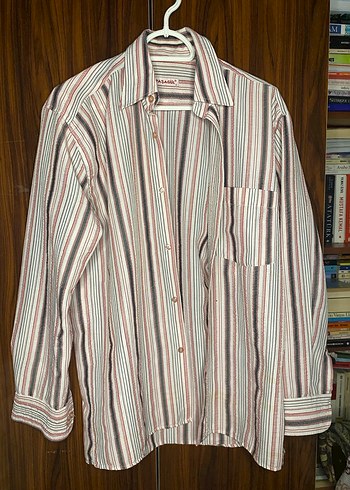 Çizgili Uzun Kollu Erkek Gömlek - Görsel 3