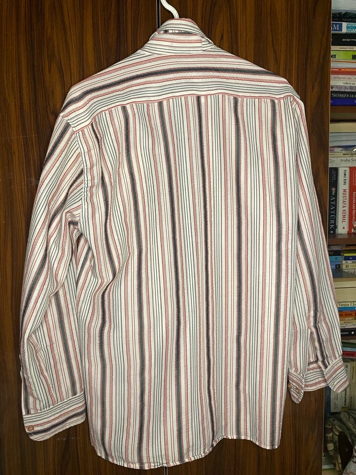 Çizgili Uzun Kollu Erkek Gömlek - Görsel 5