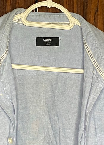 Erkek Uzun Kollu Mavi Keten Gömlek - Görsel 4