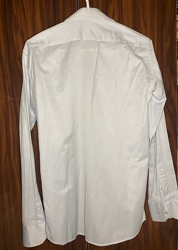 Uzun Kollu Beyaz Keten Erkek Gömlek - Görsel 6