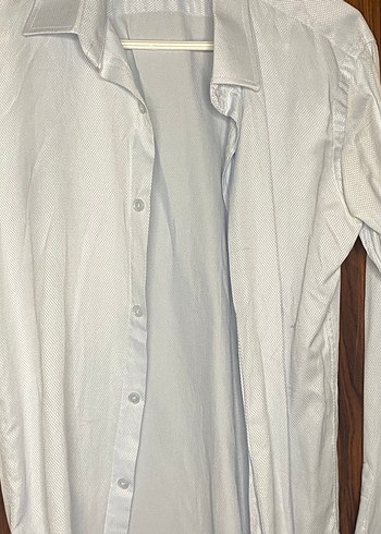 Uzun Kollu Beyaz Keten Erkek Gömlek - Görsel 2