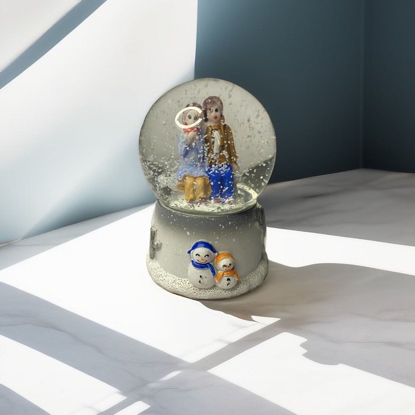 Sevgili Temalı Işıklı Kar Küresi - Görsel 3