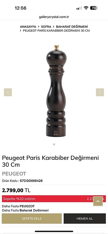 Diğer Ahşap karabiber değirmeni peuoget france